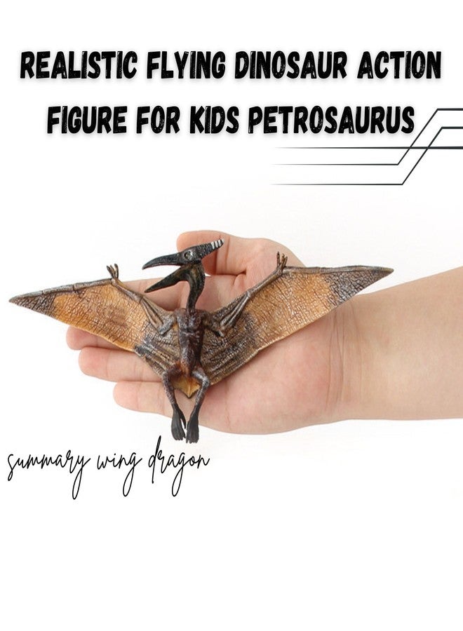 Mallexo Realistic Flying Dinosaur Action Figure for Kids Petrosaurus Dinosaurs Model Fidge Jurassic World Playset Toys Learning | Educational Prehistoric Dragon item for Girls & Boys Birthday Gift 1Pc - Image 3